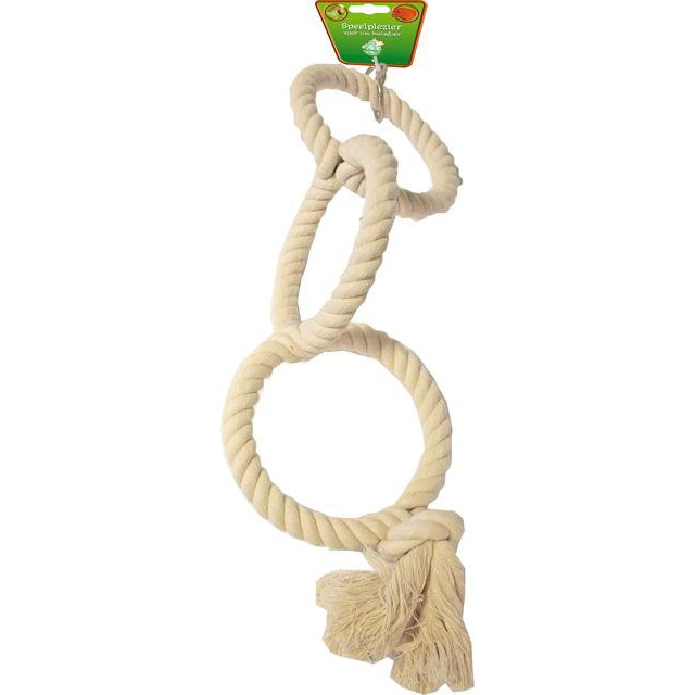 Katoenen touwringen klein Ø 13 cm, 3-rings. - Dierplezier.nl