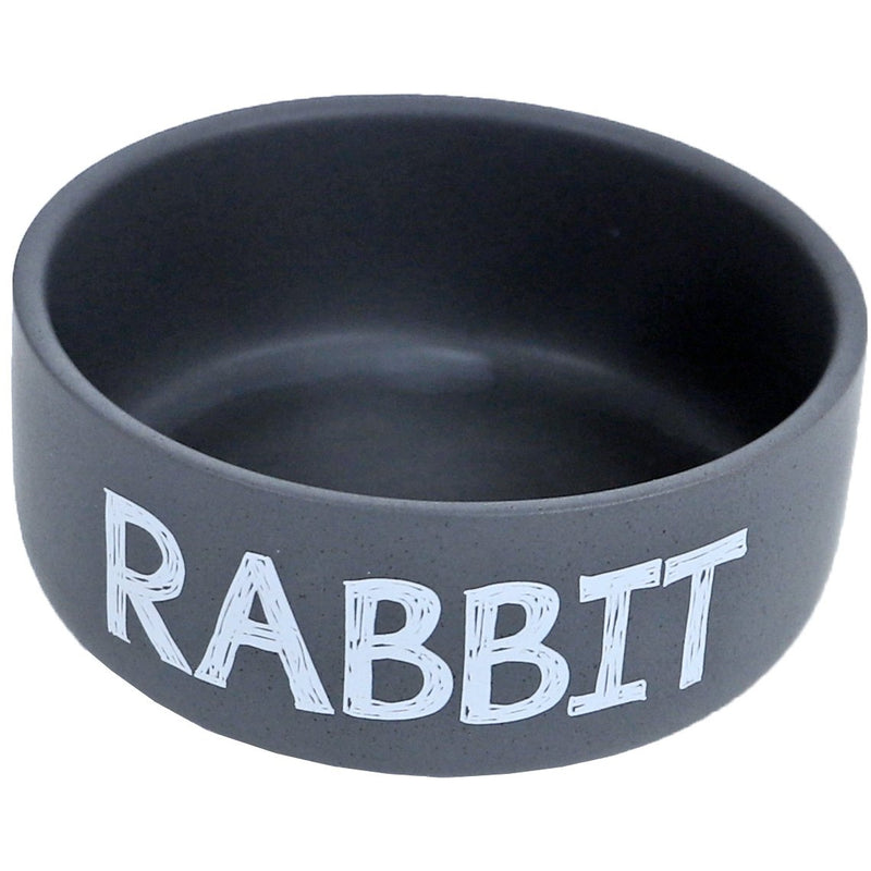 Boon konijnen eetbak steen RABBIT mat grijs, 12 cm.