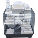 Interzoo hamsterkooi Rocky Plus, zwart/zwart. - Dierplezier.nl