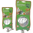 Metalen hooi- of groenvoerballen met bel chroom