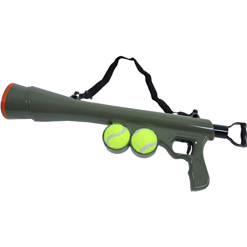 Boon bazooka tennisbalschieter met 2 tennisballen, 65 cm.