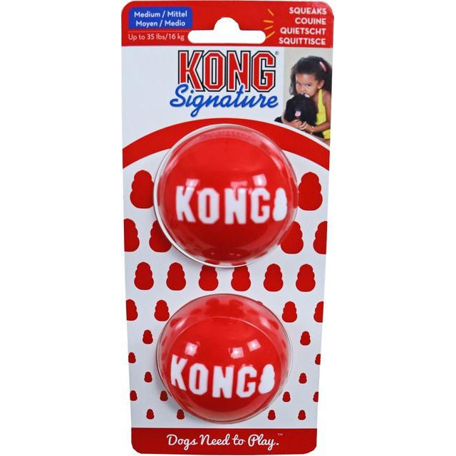Kong hond 'Signature' balls pak a 2 stuks