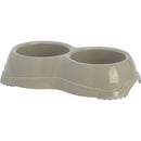Boon Moderna plastic hondenbakken dubbel 'Smarty'  Grijs - Dierplezier.nl