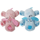 Boon harige hond roze/blauw, 35 cm.