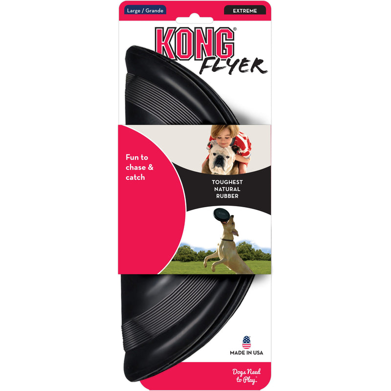 Kong hond Extreme Flyer rubber zwart, Ø 22,5 cm.