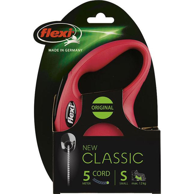 Flexi rollijn CLASSIC cord S, rood. (5 meter) - Dierplezier.nl