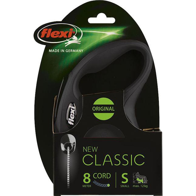 Flexi rollijn CLASSIC cord S, zwart. (8 meter) - Dierplezier.nl