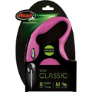 Flexi rollijn CLASSIC cord M, roze. (8 meter) - Dierplezier.nl