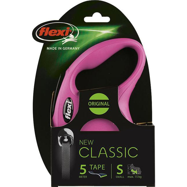 Flexi rollijn CLASSIC tape S, 5 meter roze. - Dierplezier.nl