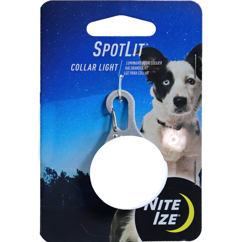 Hondenverlichting Nite-Ize Spot Lit safety light rond met rood of disco kleuren