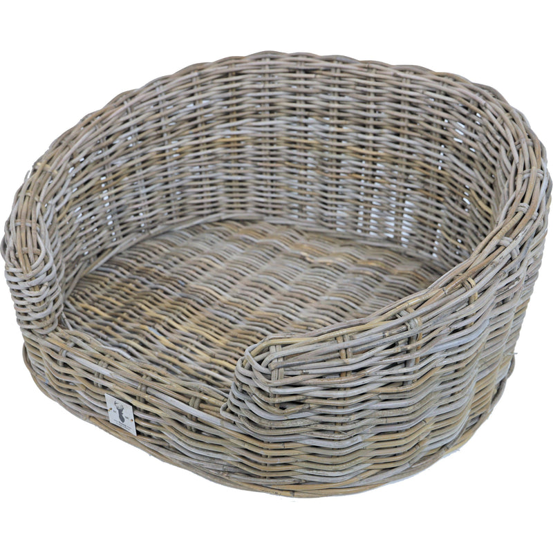 Honden/katten manden  ‘Est 1941’ rotan basket highback,