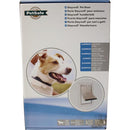 Petsafe aluminium hondendeur nr. 640 'L', wit/transparant. Maximale schouderbreedte 260 mm. - Dierplezier.nl