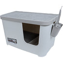 Kattenbak Moderna kattentoilet Casetta, grijs/wit.