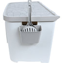 Kattenbak Moderna kattentoilet Casetta, grijs/wit.