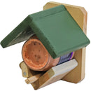 Vogelhuis Buitenvogel  Wintervogelhuis houder hout, groen dak.