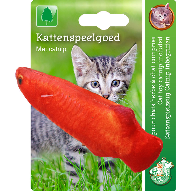 Boon Vis met catnip oranje, 11 cm