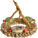 Vogelvoeders Buitenvogels Voederplatform met pindanet, mezenbol en vetring.