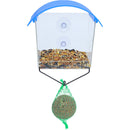 Vogelhuis Buitenvogel  Wintervogelhuis raam plakker plastic met 2 zuigers en mezenbolhouder.