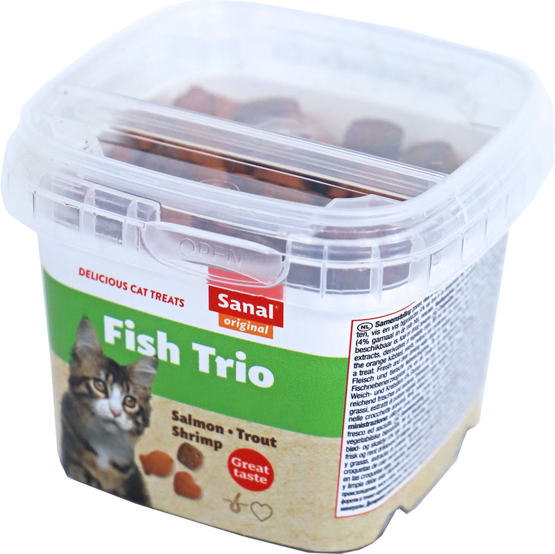 Sanal kat fish trio cups, 75 gram