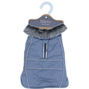 Honden jassen Boony hondenjas parka bontkraag grijs