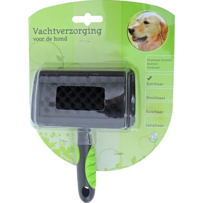 Massageborstel rubber hond
