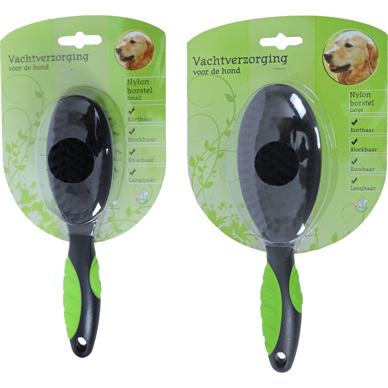 Hondenborstel enkel nylon, Small & Large