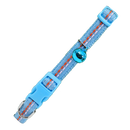 Katten halsbanden Volwassen Boon kattenhalsband nylon met stiksel, lichtblauw