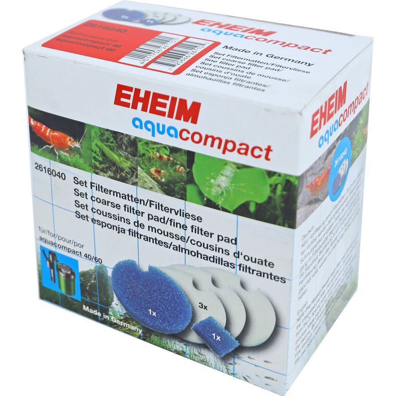 Eheim doos 3x filtervlies, 1x spons voor de Aqua Compact 40/60.