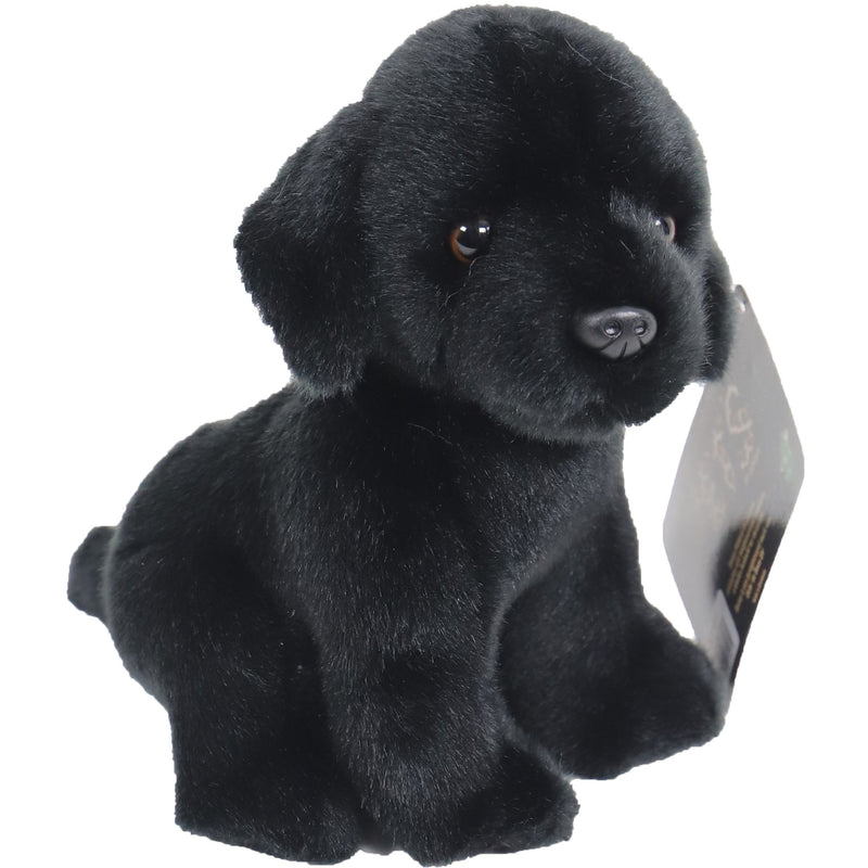 Boony Natural Decoration labrador pluche zittend zwart, 20 cm.