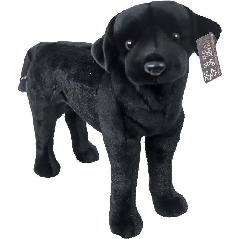 Boony Natural Decoration labrador pluche staand zwart, 53 cm.