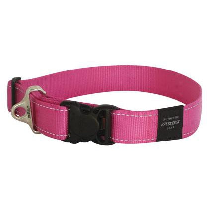 Rogz Landing strip halsband Roze XXL 50-80 Cm - Dierplezier.nl