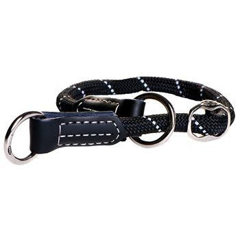 Honden halsbanden lijnen tuigen Rogz Dogz Rope Obedience Zwart