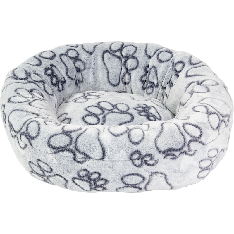 Jack Vanilla Pawz Round basket  Zwart poot print