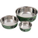 Honden/katten voer/water bakken Jack and vanilla voer/waterbakken pootprint bot groen