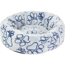 Honden/kattenmanden Jack Vanilla Pawz Round basket  blauw pootprint