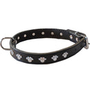 Boon Halsbanden met zilveren honden pootjes 20 mm Zwart - Dierplezier.nl