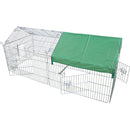 Boon draadren puntdak met zonnedoek verzinkt