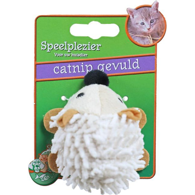 Kattenspeelgoed op kaart egel met catnip, 9 cm - Dierplezier.nl