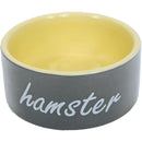 Hamster eetbak steen Ø 8 cm, grijs. - Dierplezier.nl