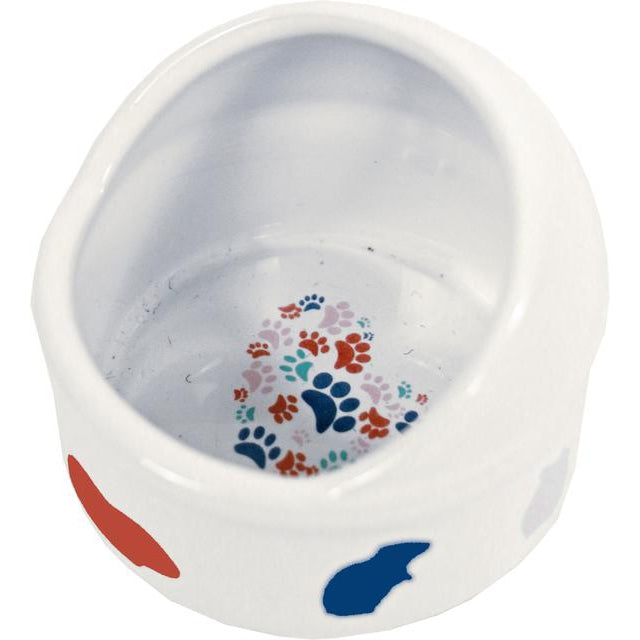 Pastel hamster eetbak anti-mors met pastel print, 7 cm. - Dierplezier.nl
