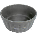 Konijnen eetbak steen ribbel taupe 12 cm - Dierplezier.nl