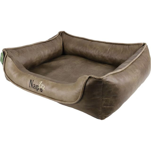 Nap'zzz divan Leatherlook duo donkerbruin/bruin - Dierplezier.nl