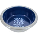Katteneetbak RVS/melamine 11 cm, blauw. - Dierplezier.nl