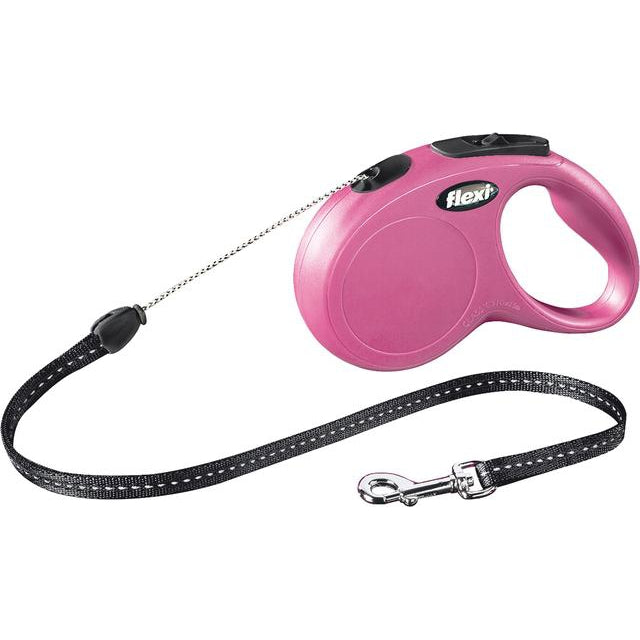 Flexi rollijn CLASSIC cord S, roze. (8 meter) - Dierplezier.nl