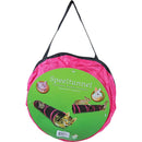 Speeltunnel nylon 85x25 cm, zwart/roze. - Dierplezier.nl
