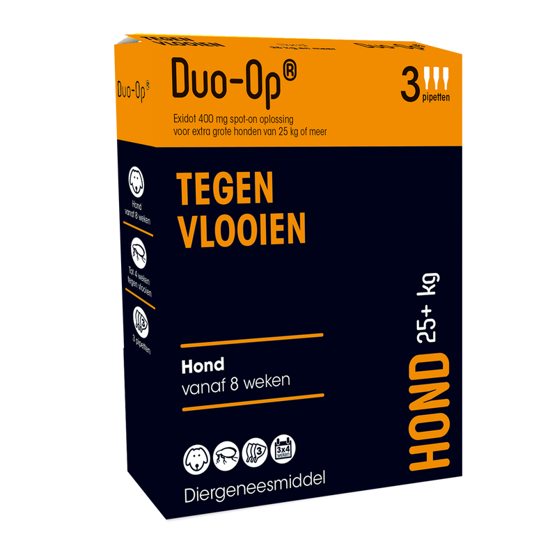 Vlooien Duo-Op hond vanaf 25  Kg