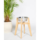 CaniRise houten voeding standaard inclusief RVS bak