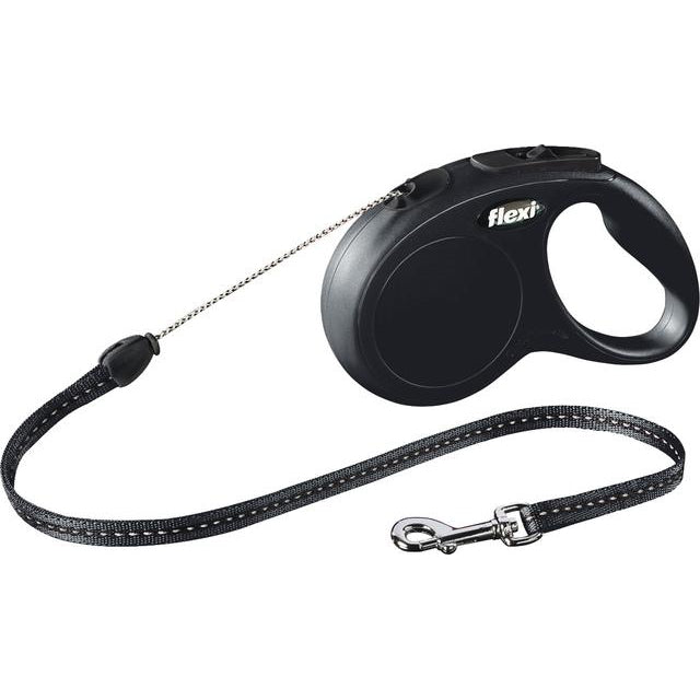 Flexi rollijn CLASSIC cord S, zwart. (8 meter) - Dierplezier.nl