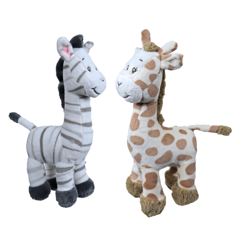 Boon pluche staande zebra of zebra, 20 cm