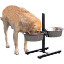 H-standaard met RVS bakken - Dierplezier.nl